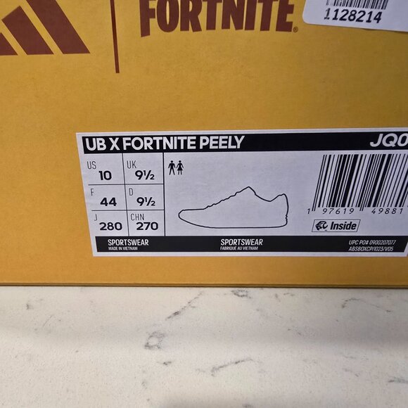 Adidas Ultraboost x Fortnite PEELY Men's 10 Yellow Black Banana JQ0714 Shoes NEW - Picture 12 of 16